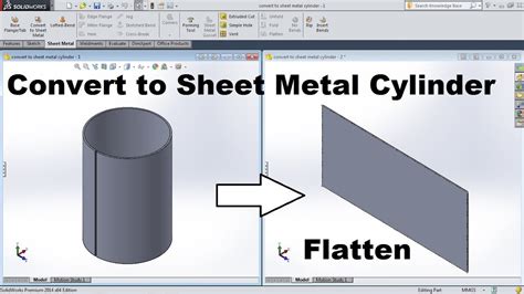 solidworks sheet metal cylinder face